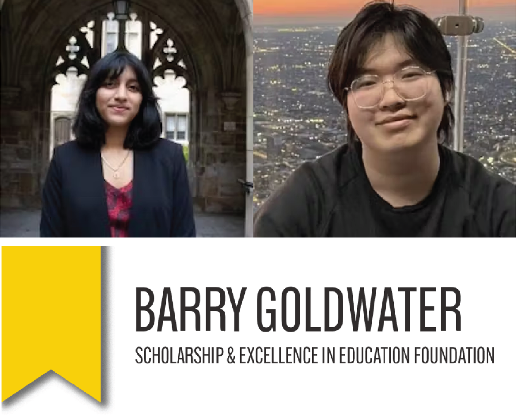 BSCD Goldwater Scholars - Prithi Srinivasan &amp; Leon Zhou