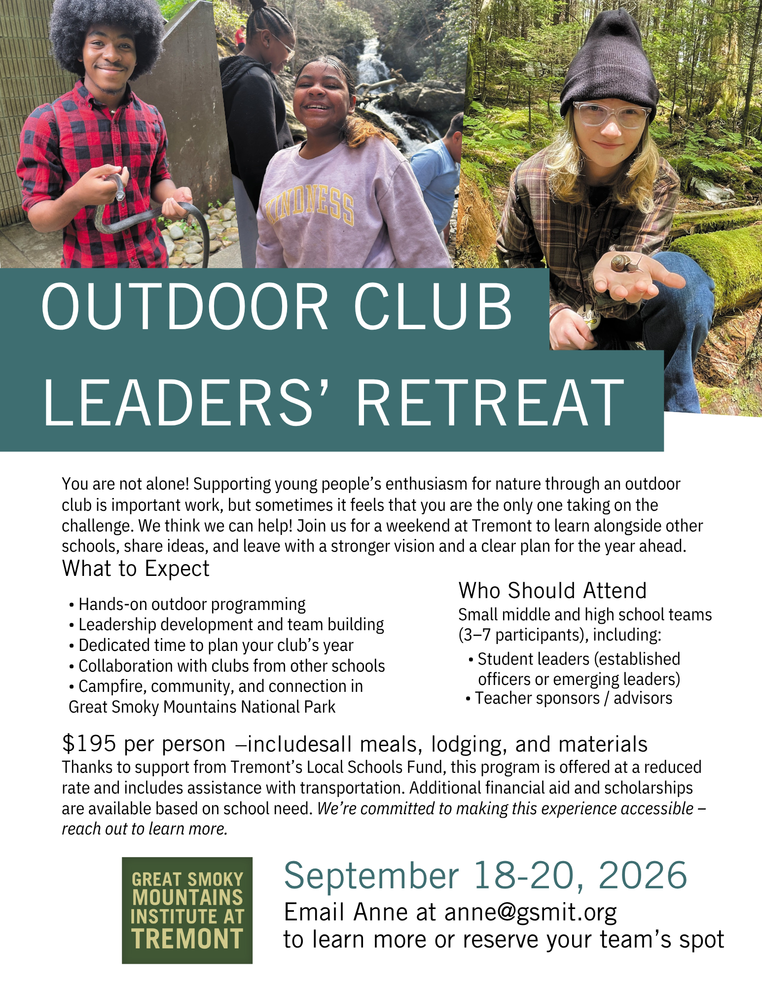 Outdoor Club Leaders' Retreat