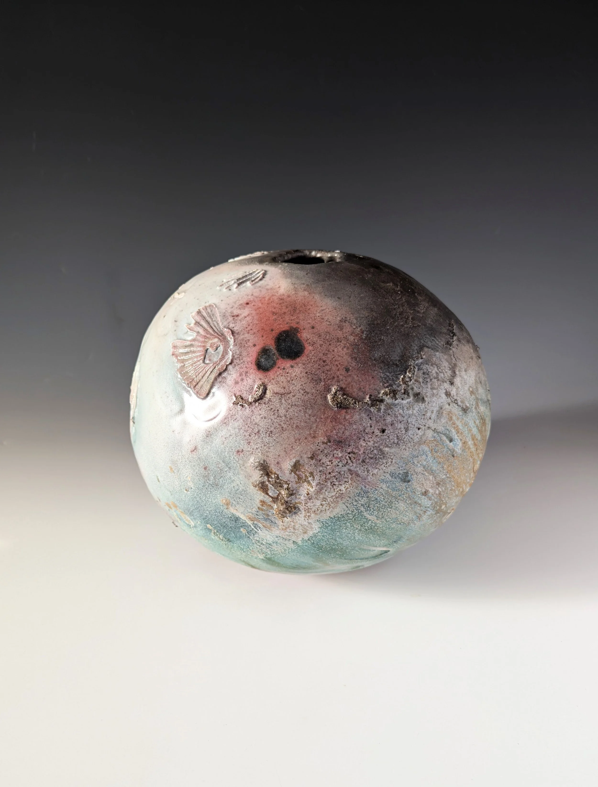 Vase - Wood-fired with celadon glaze, height 30 cm 