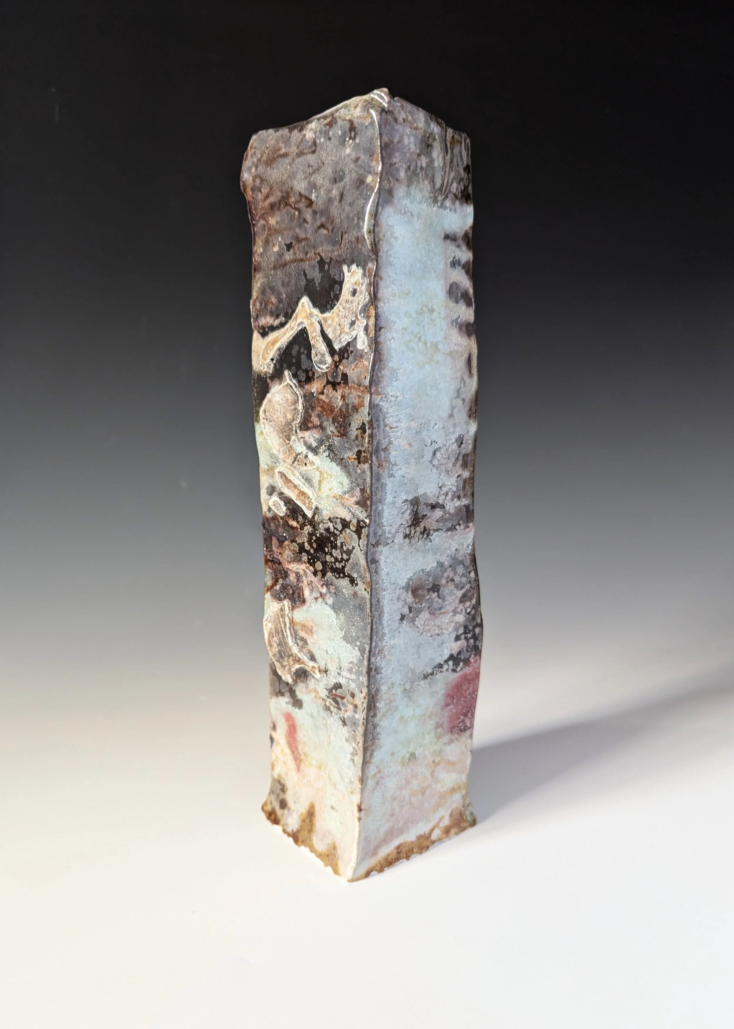 Vase - Wood-fired with celadon glaze, height 30 cm