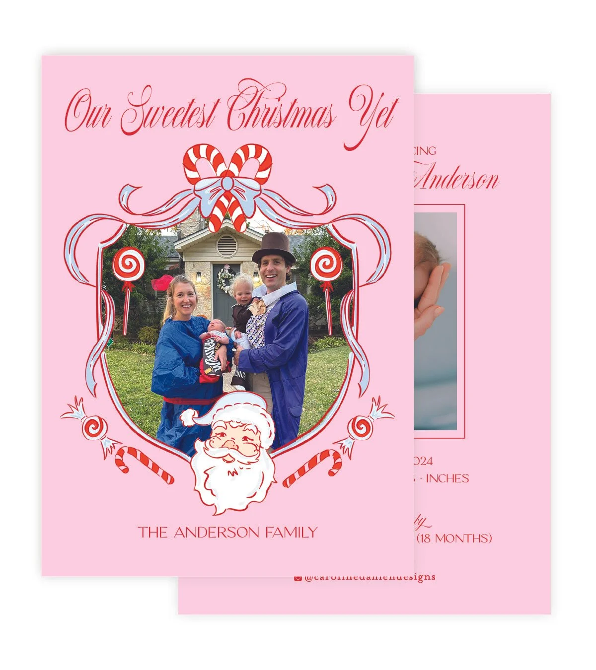Pink Santa Baby Crest