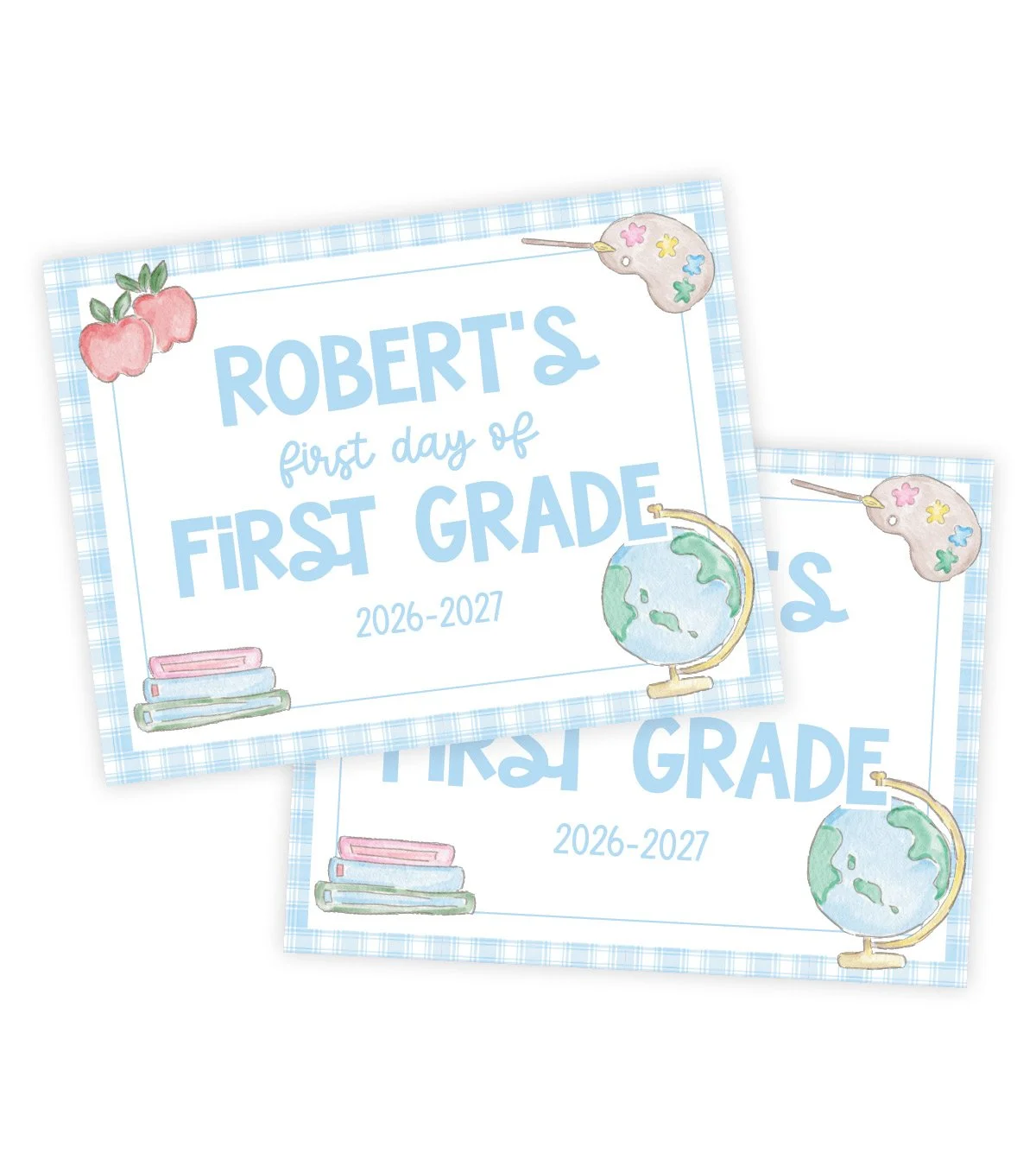 Blue Watercolor Printable Sign
