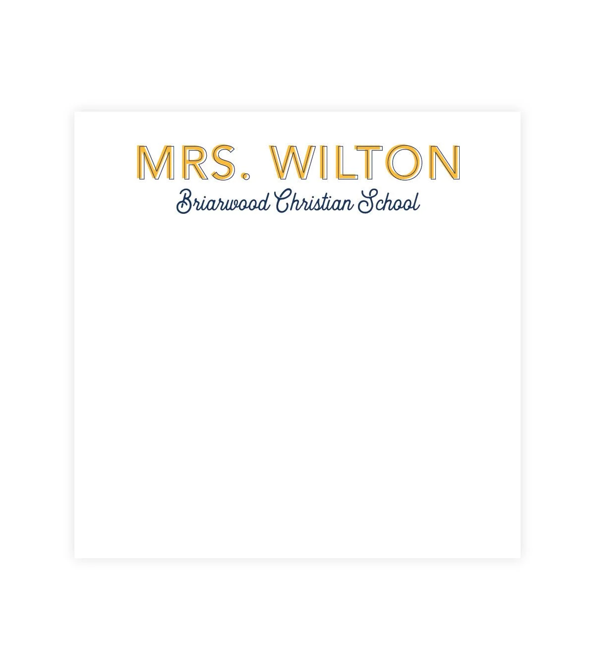 Teacher Personalized Notepad