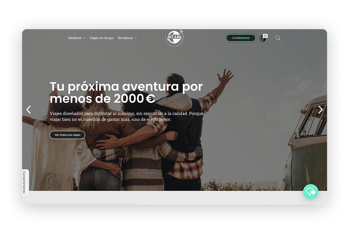 diseño web agencia de viajes