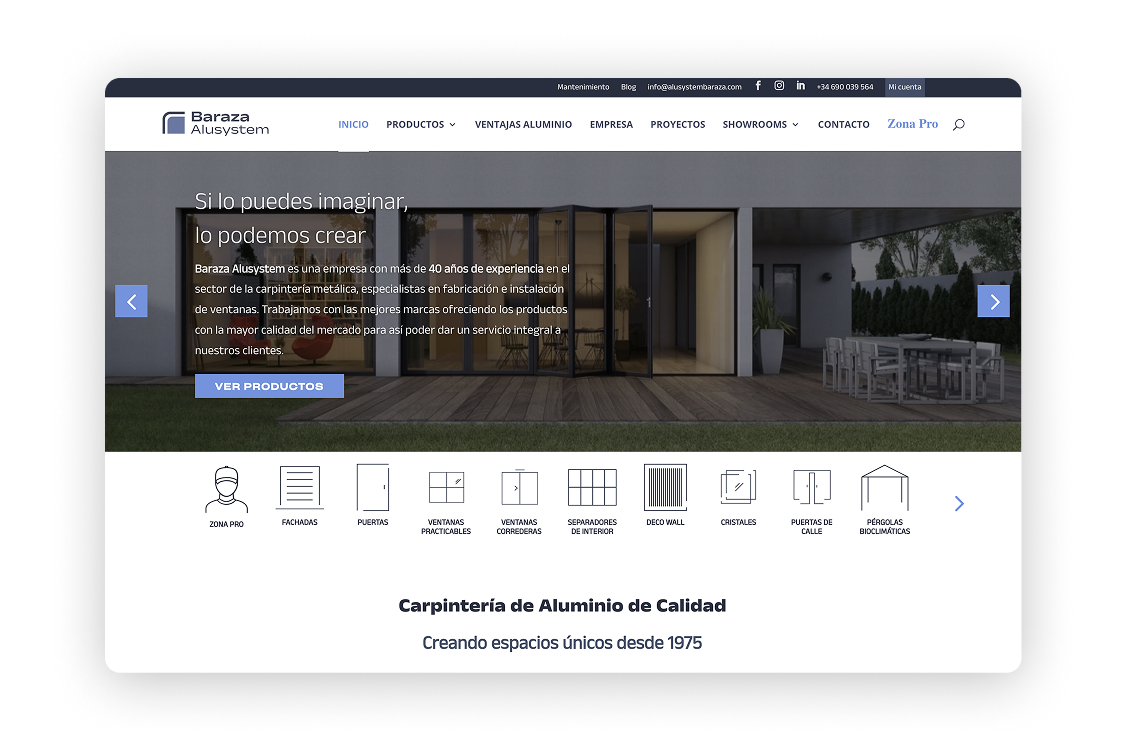 diseño web empresa industrial