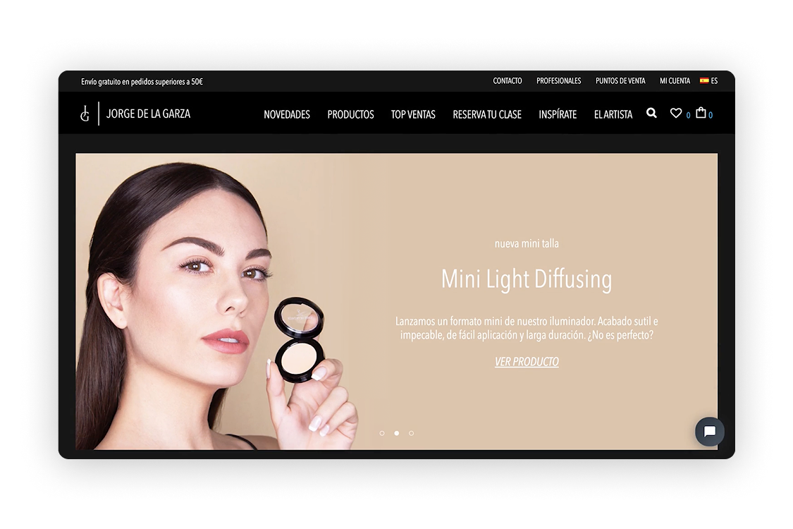 diseño web maquillaje cosmética