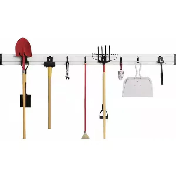 Wall mounted garage gear track system 