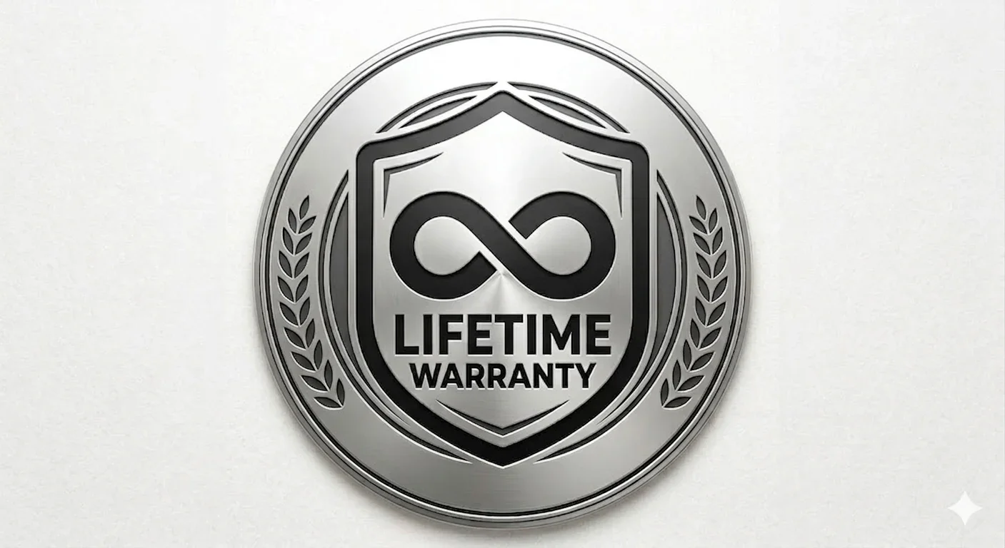Lifetime warranty badge