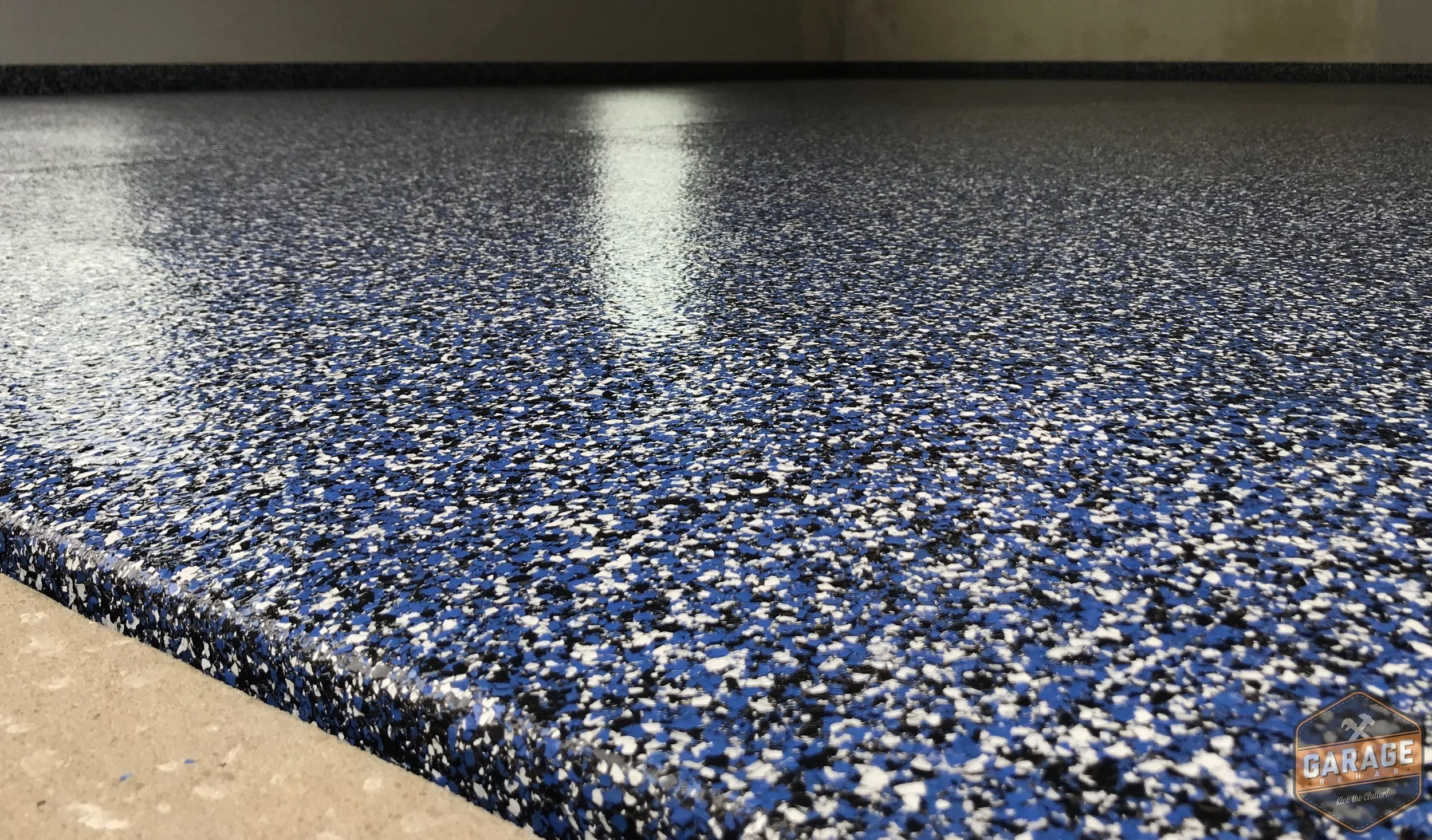 Epoxy Floor Touch of Blue Floor Color