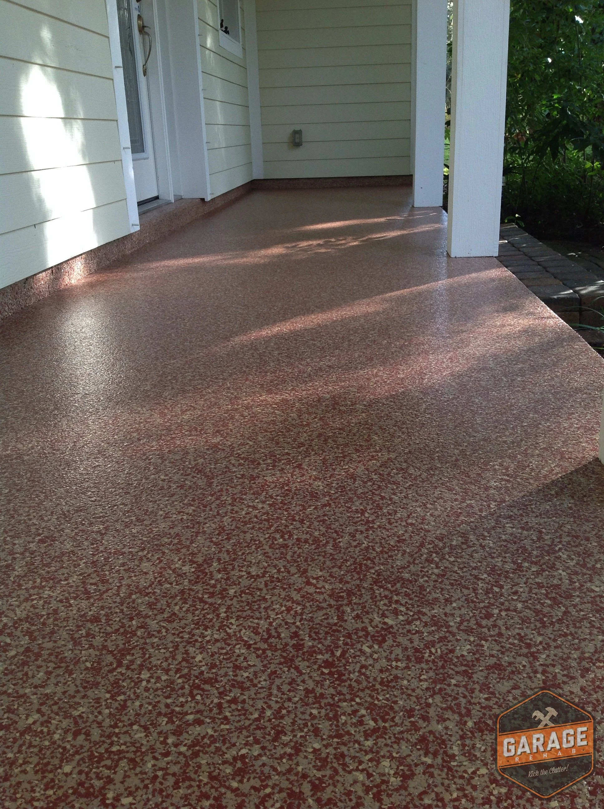 Epoxy Floor Porch Red Color