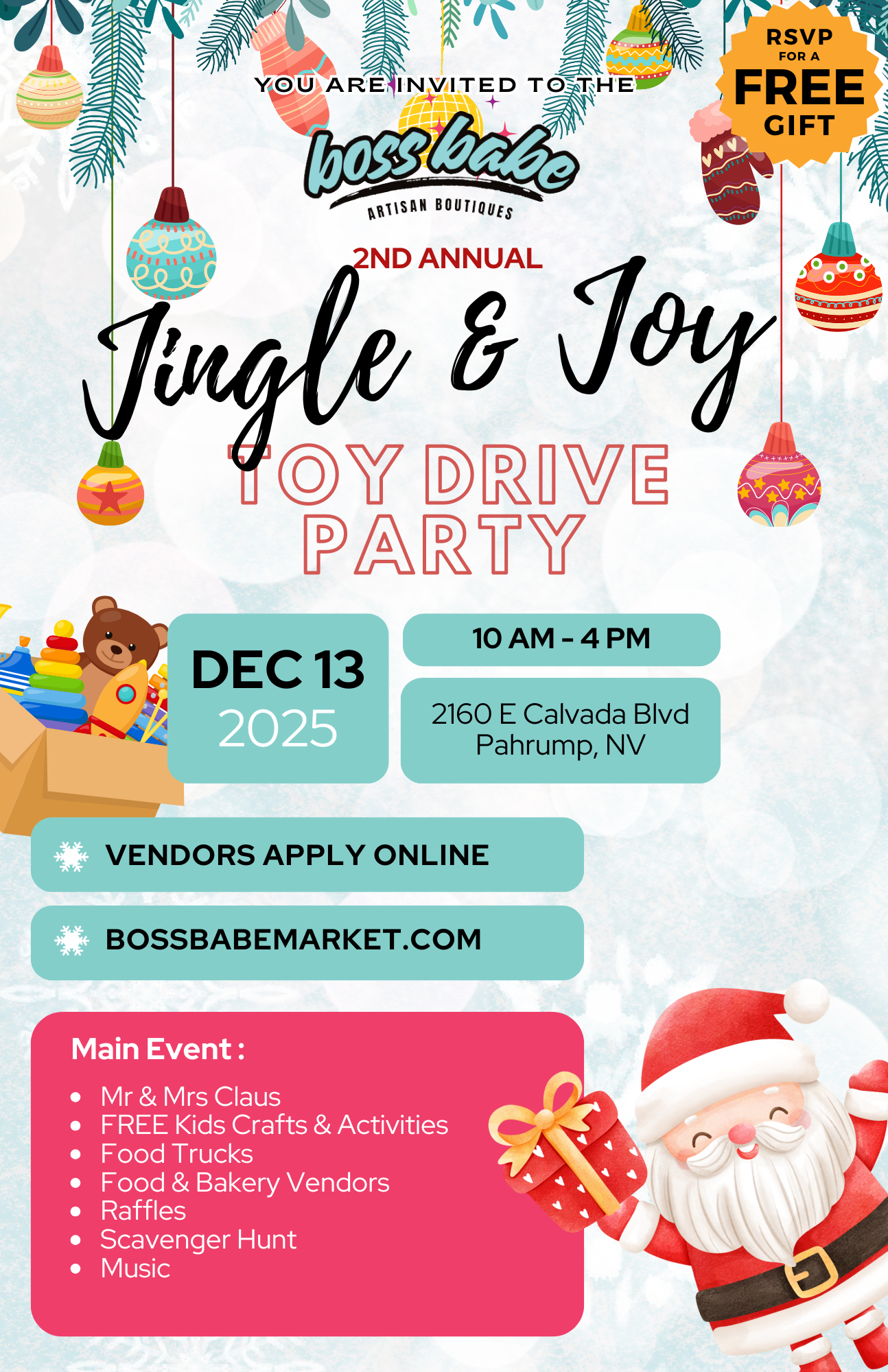 2nd Annual Jingle & Joy Toy Drive Party