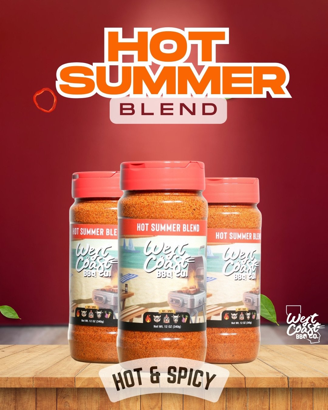 Hot Summer - Red Backgroud