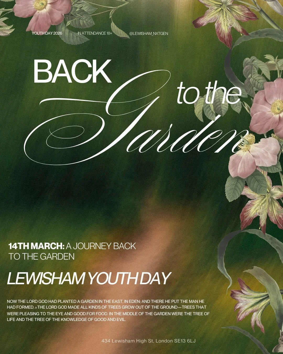 You&rsquo;re invited to our Youth Day 🌿

Join us on 14 March for a special Youth Day themed &ldquo;Back to the Garden&rdquo;, with guest speaker Gus Nyberg @gus.nyberg

Together we&rsquo;ll take time to reflect, worship, and reconnect with God&rsquo