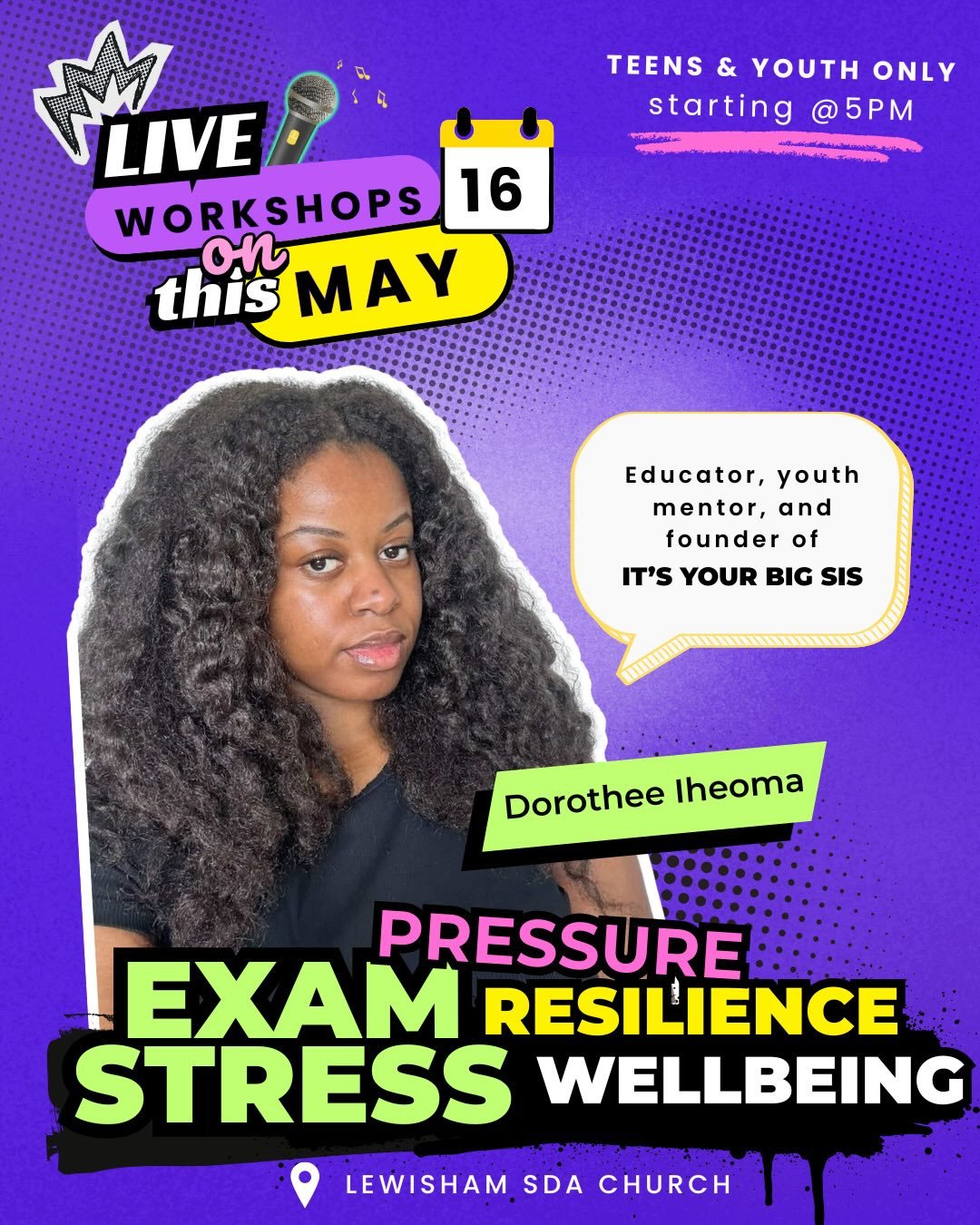 Check out what Teens Workshops are happening near you this month!

Today, starting 5pm we&rsquo;ll be having another interactive practical session. 
✅🙋🏾&zwj;♀️ Teens (11+) &amp; Youths 
📍Lewisham SDA Church

➡️Swipe to see what we got up to last w