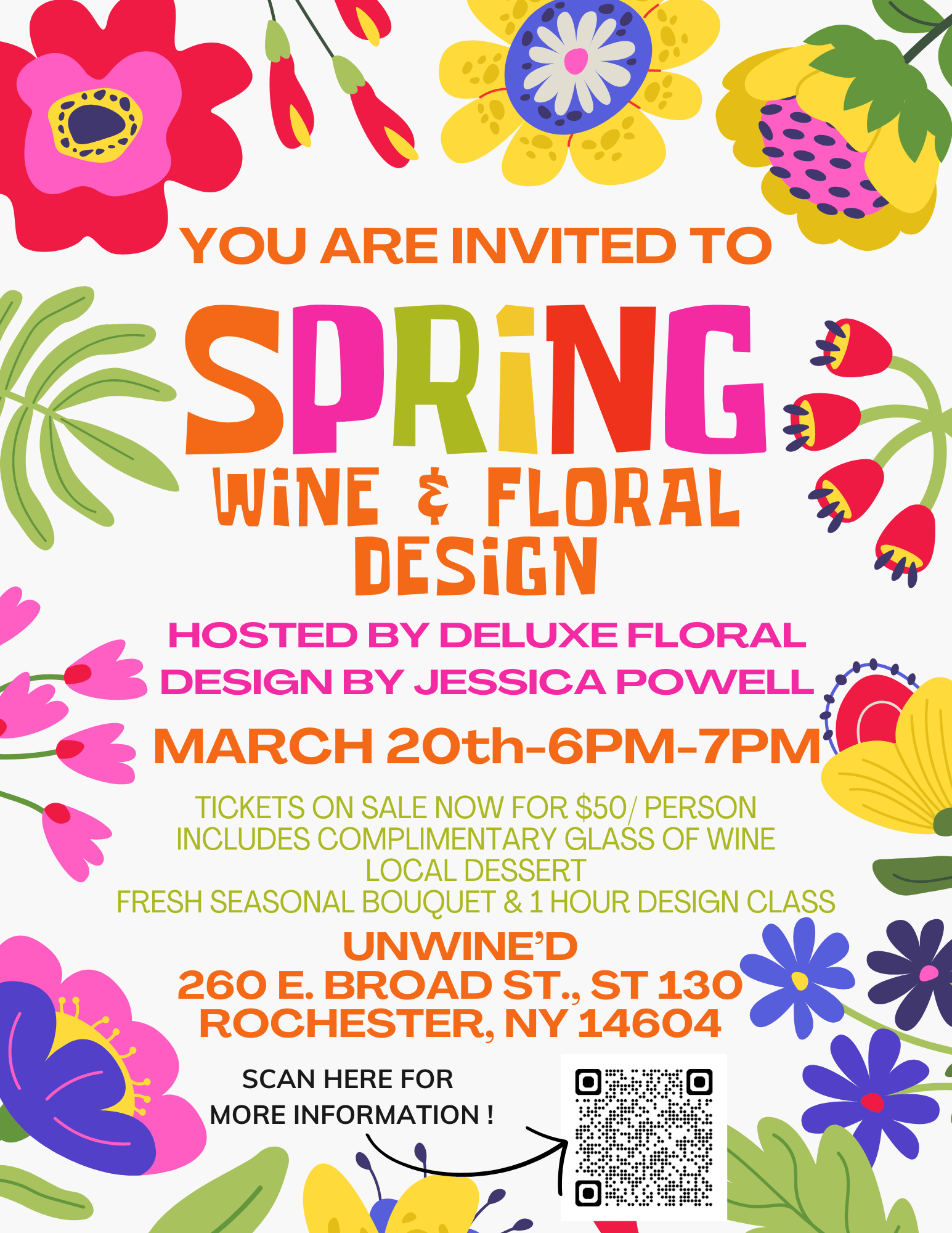 Spring Wine & Floral Design