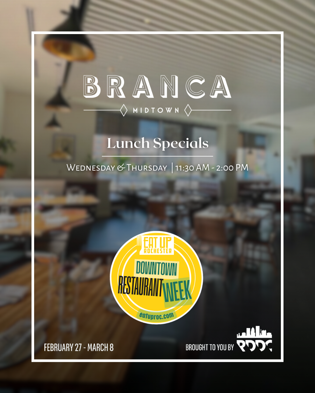 Branca Midtown | Eat Up Roc - Lunch Special