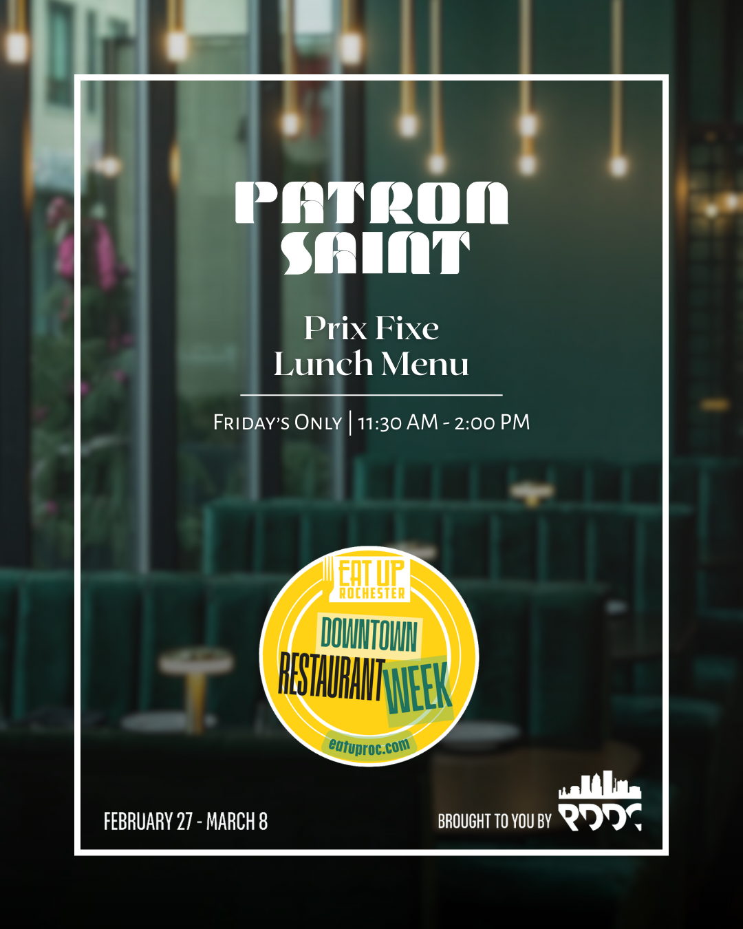 Patron Saint | Eat Up Roc - Prix Fixe Lunch