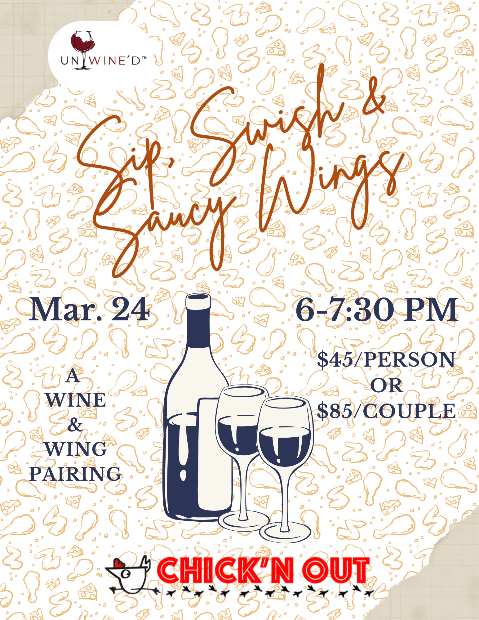 Sip, Swish, & Saucy Wings: A Wine + Wing pairing