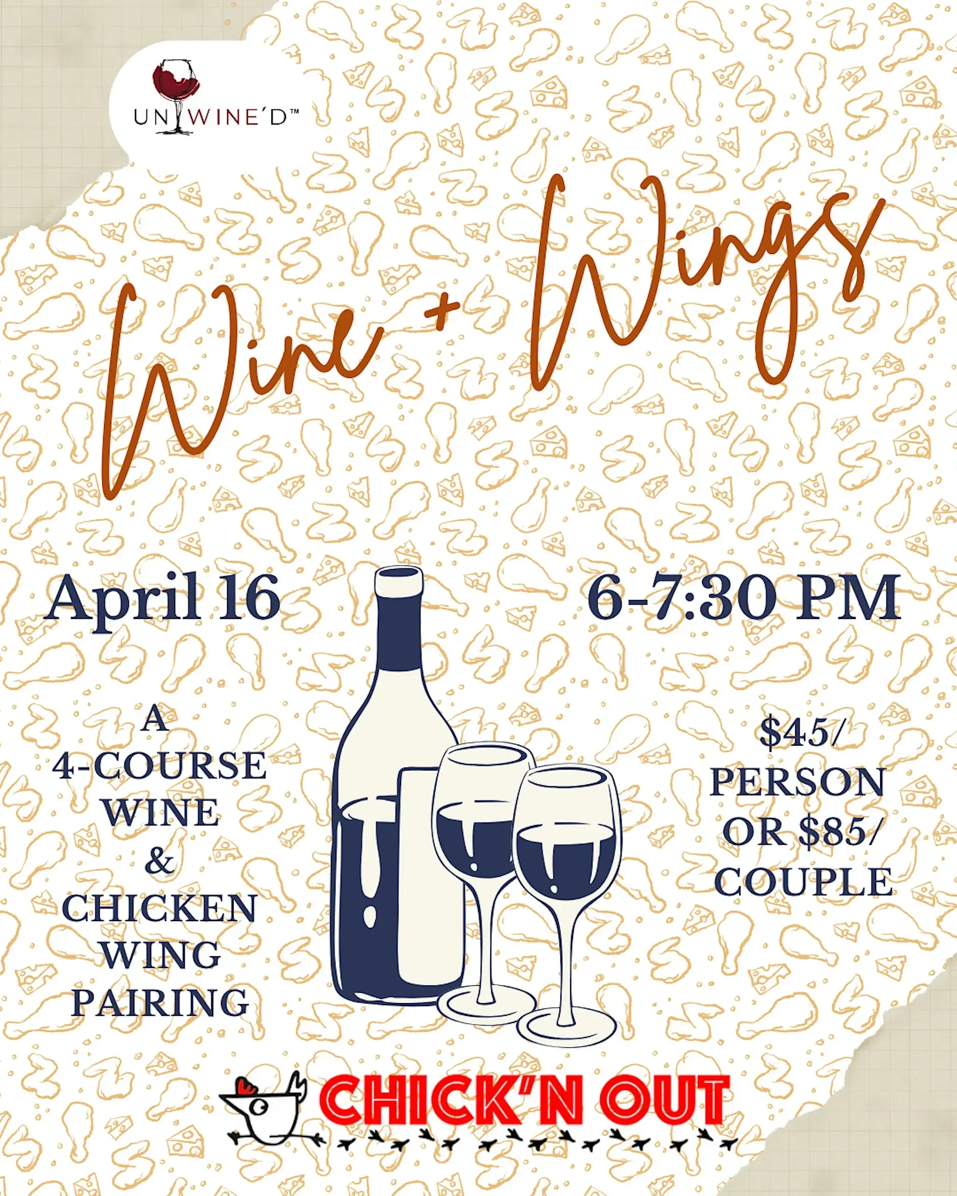 Wine + Wings | A Pairing with Chick'n Out