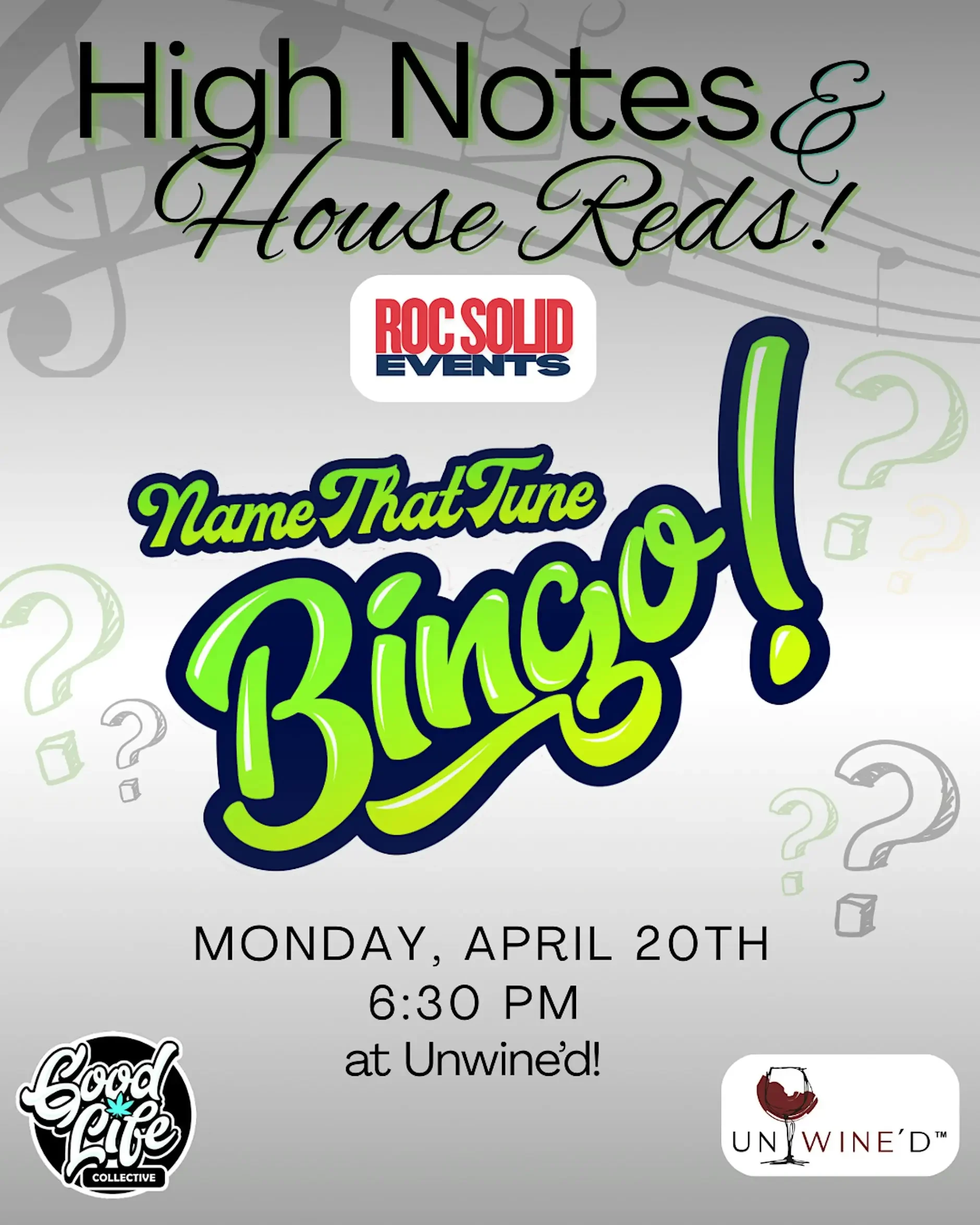 High Notes + House Reds: Name That Tune Bingo Takes Over Unwine’d!