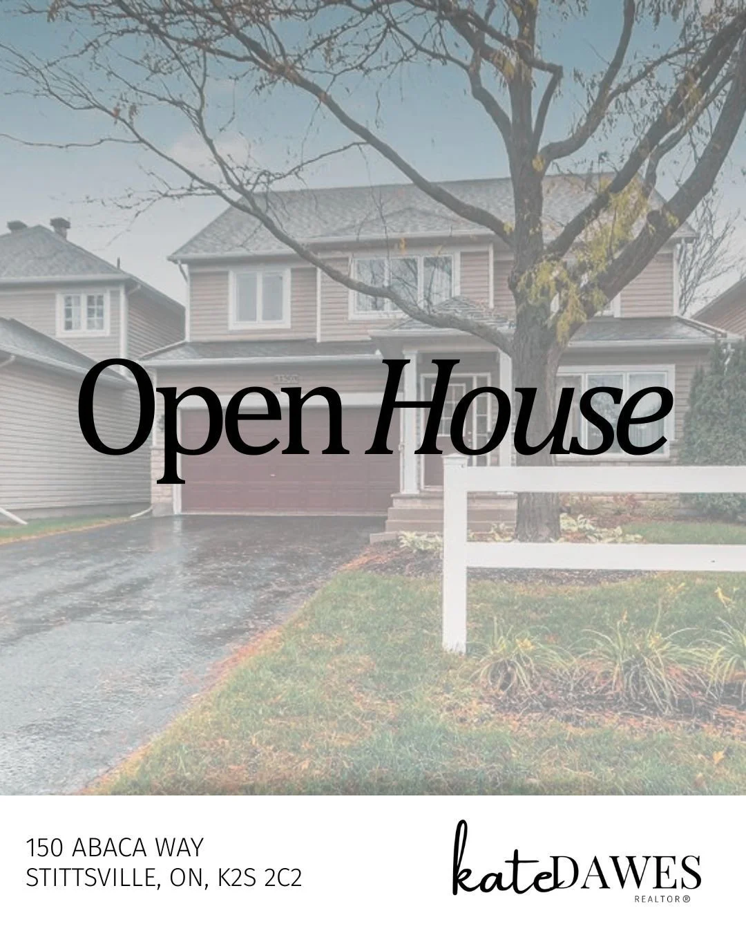 You're Invited! 🏡

DOUBLE HEADER WEEKEND! Doors open to you 🚪:
Saturday Nov 29th 2PM-4PM
Sunday Nov 30th 2PM-4PM

Come say hi 👋🏻 and lay eyes on this quality built, family sized 4 bedroom beauty located in Stittsville's matured Timbermere communi