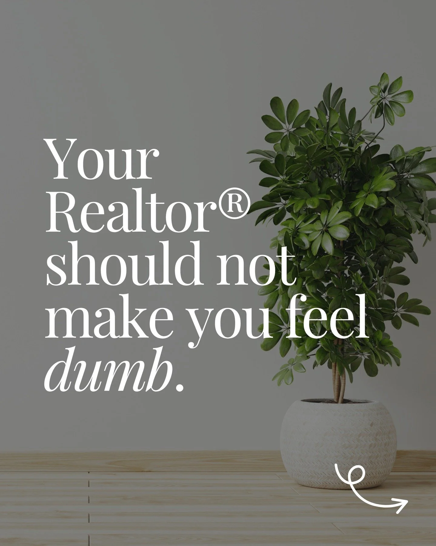 Buying or selling a home is already a big deal emotionally 🧠💭 &mdash; you do **not** also need to feel confused, talked down to, or too embarrassed to ask questions 🙅🏻&zwj;♀️

You&rsquo;re not &ldquo;bad at this.&rdquo;
You&rsquo;re not behind.
Y