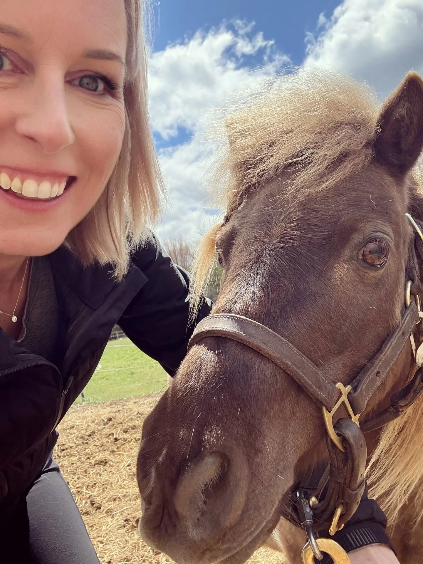 Had the most wonderful afternoon at @maplestoneranchandretreat yesterday. 

Beautiful horses. And Little A 😎.

ponies, spa, bubbles, slides, relax, local, unwind, nibbles, fun, lanark