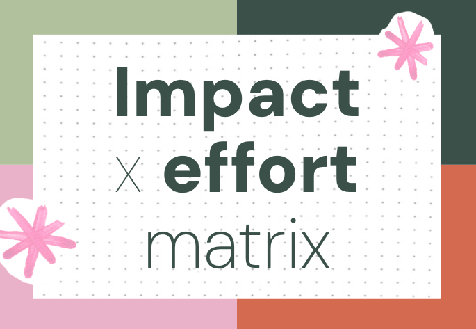 Prioritise your effort