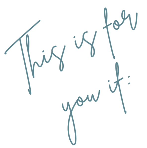 Handwritten text says 'This is for you it' written in blue ink on a white background.