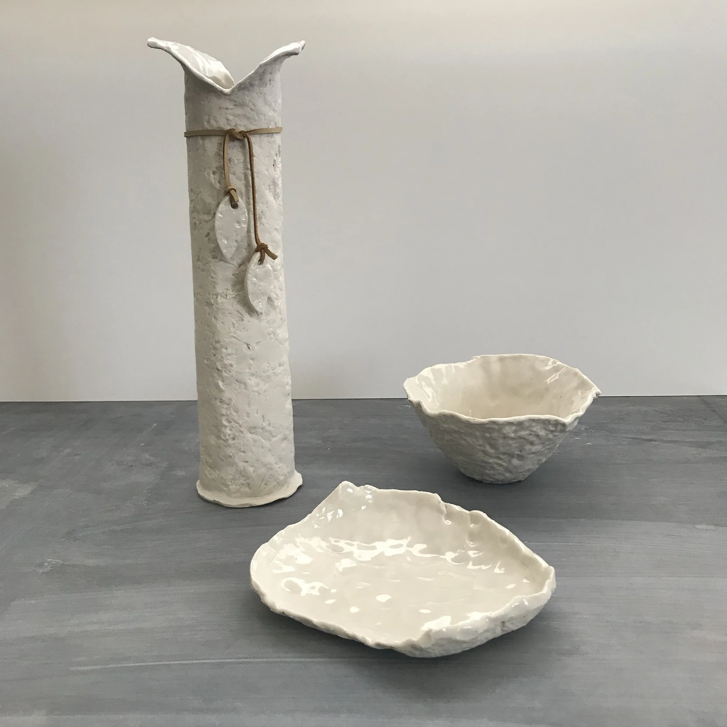 Of the Land - Vases and Bowls, Hand-Build Porcelain Series