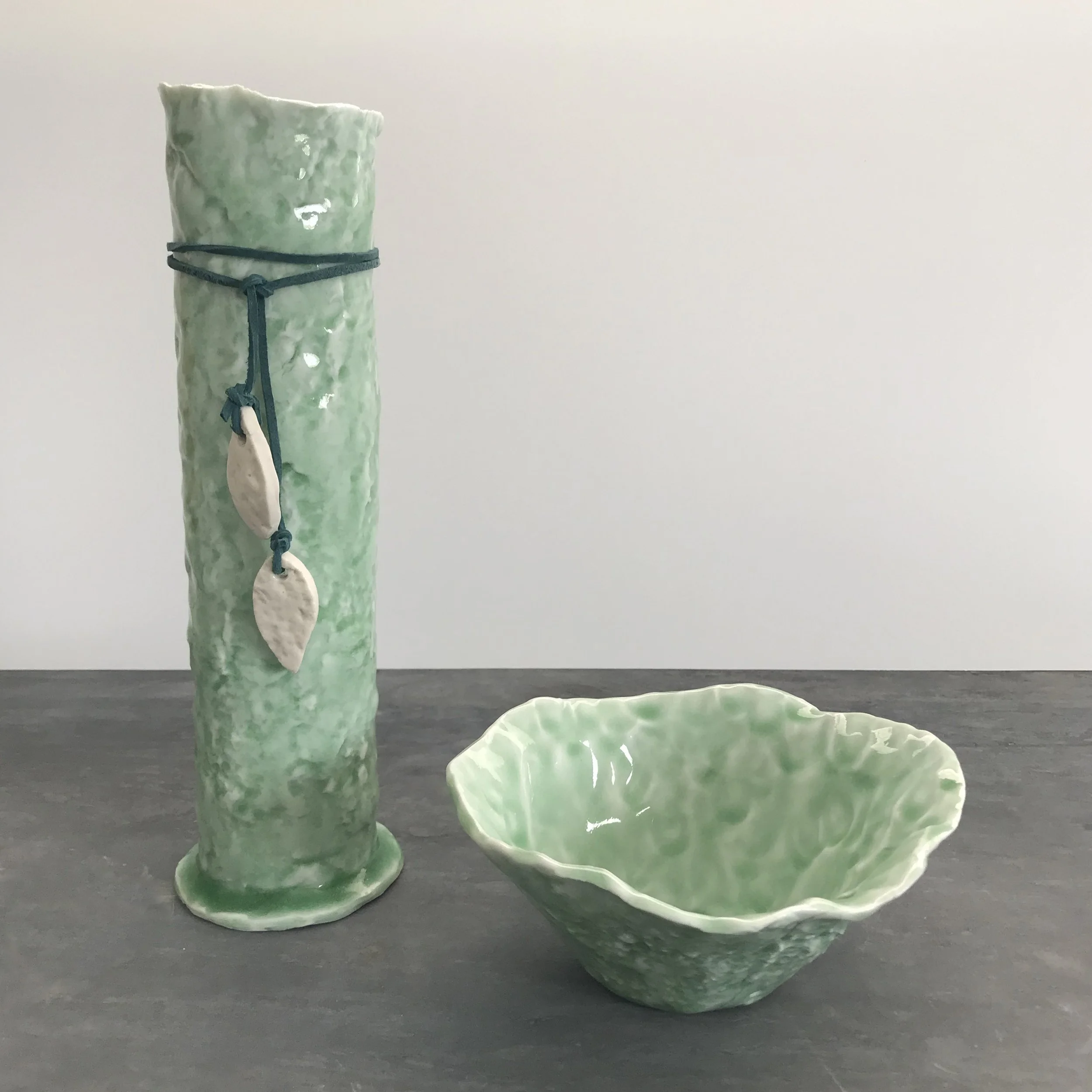 Of the Land - Vases and Bowls, Hand-Build Porcelain Series