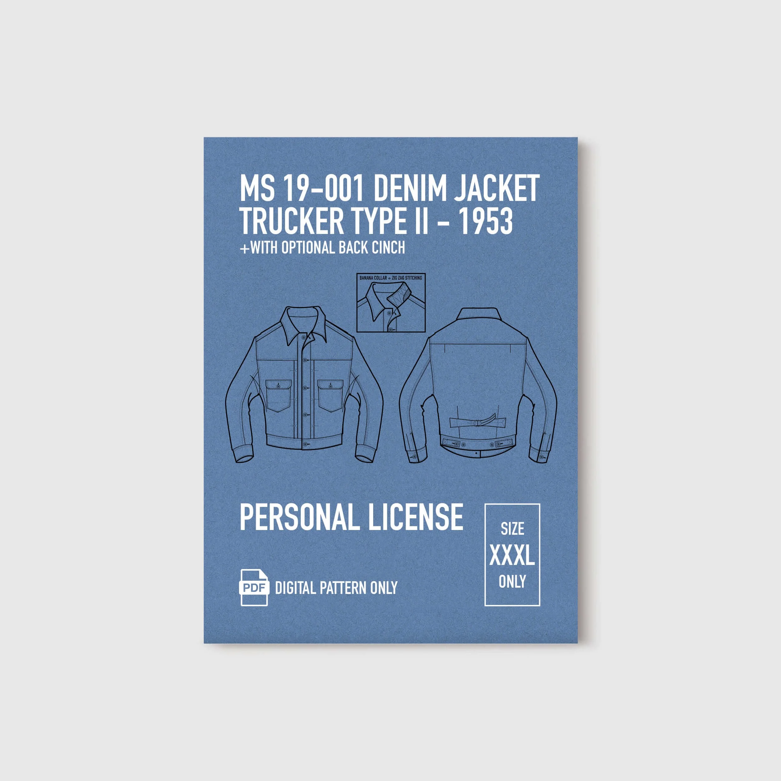 MS 19-001 1953 Denim Pattern | SIZE XXXL