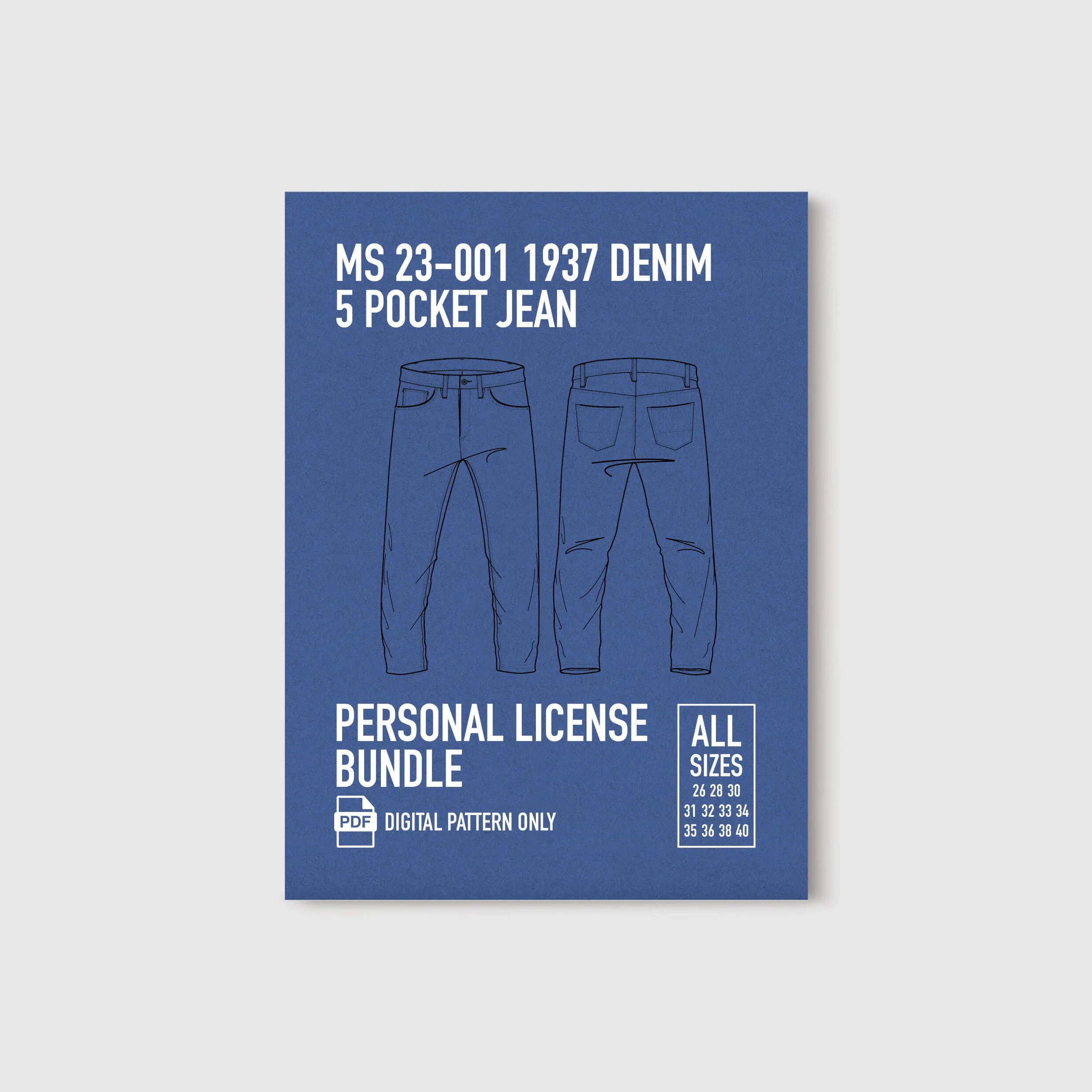 MS 23-001 1937 Denim Pattern | Bundle PDF