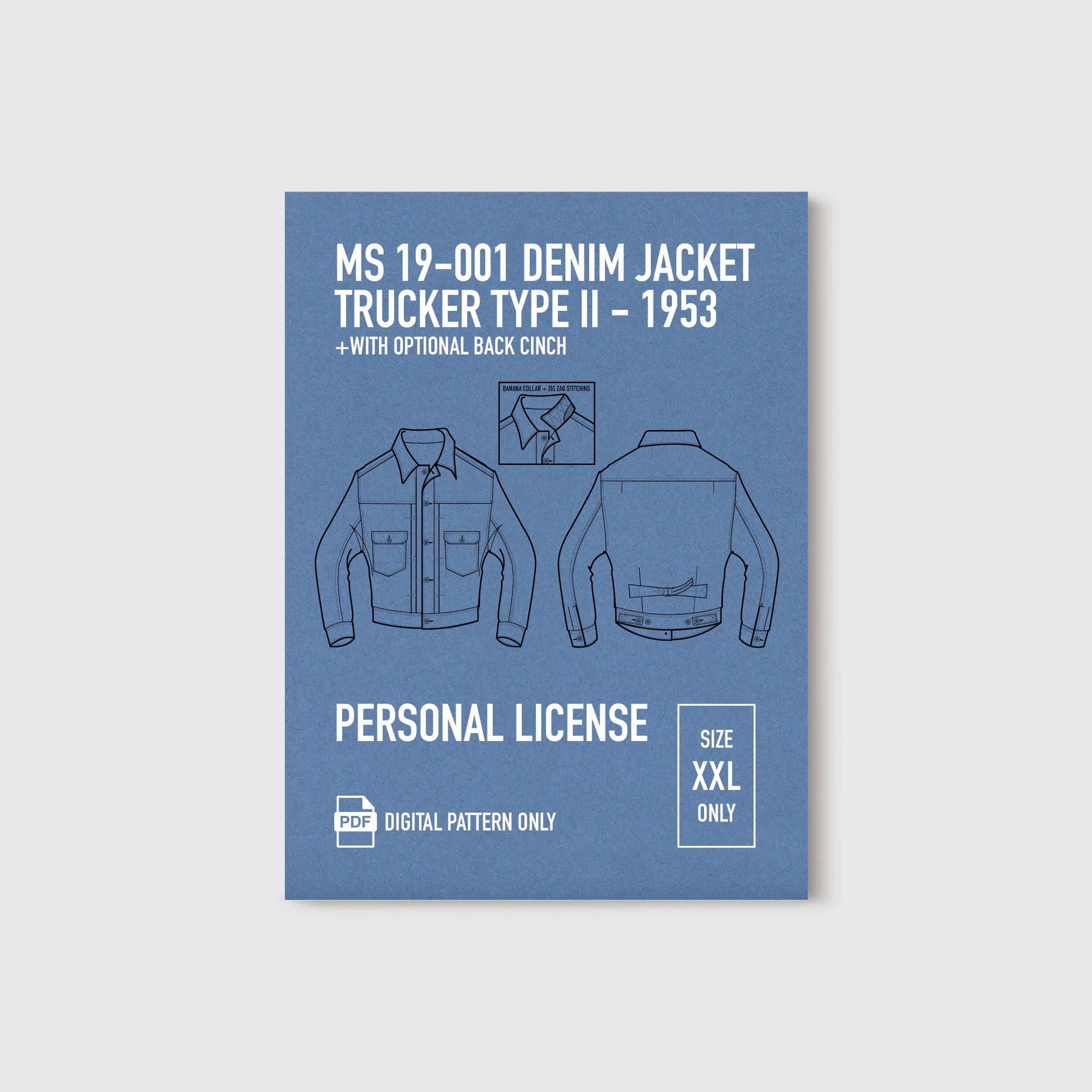 MS 19-001 1953 Denim Pattern | SIZE XXL