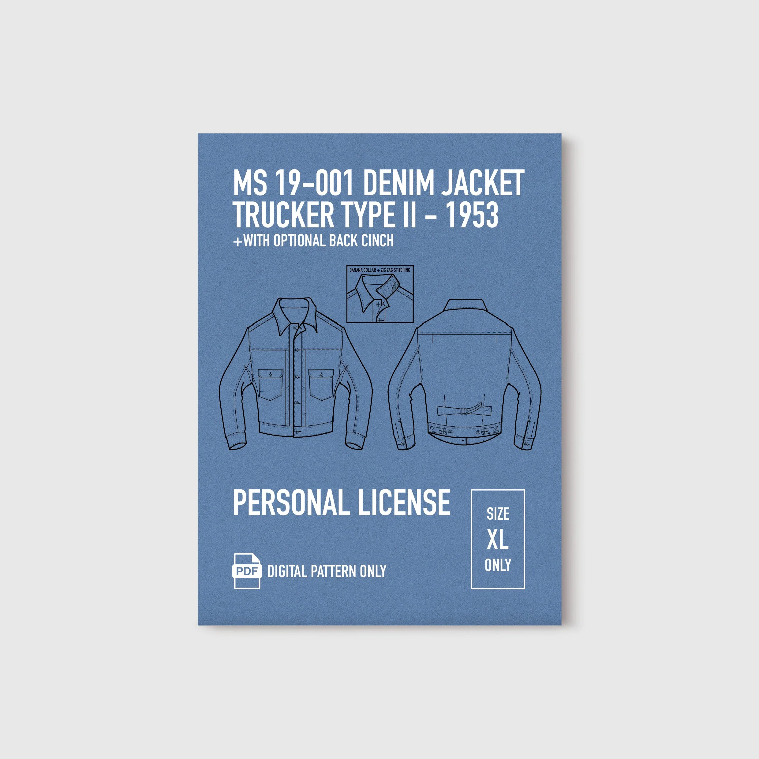 MS 19-001 1953 Denim Pattern | SIZE XL