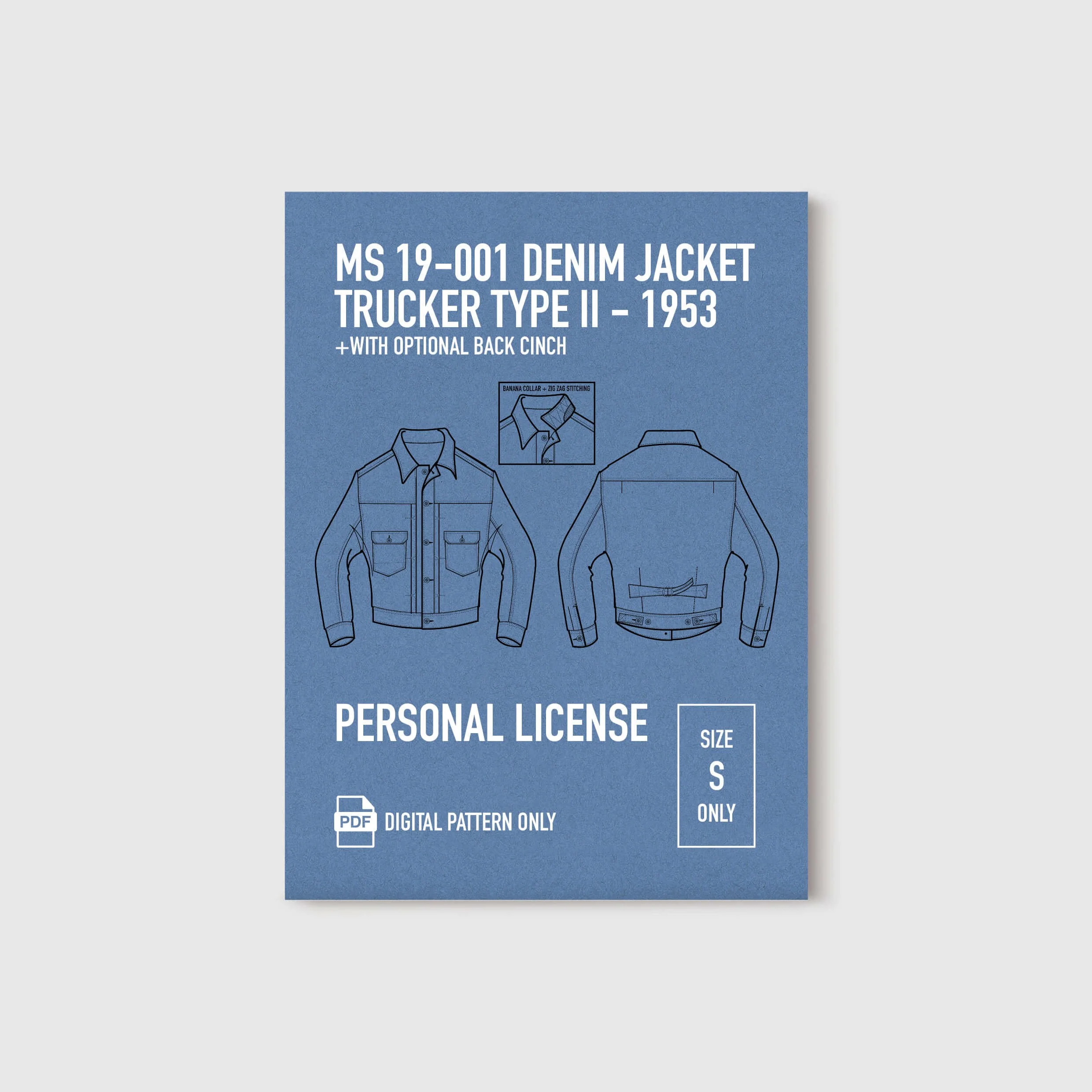 MS 19-001 1953 Denim Pattern | SIZE S