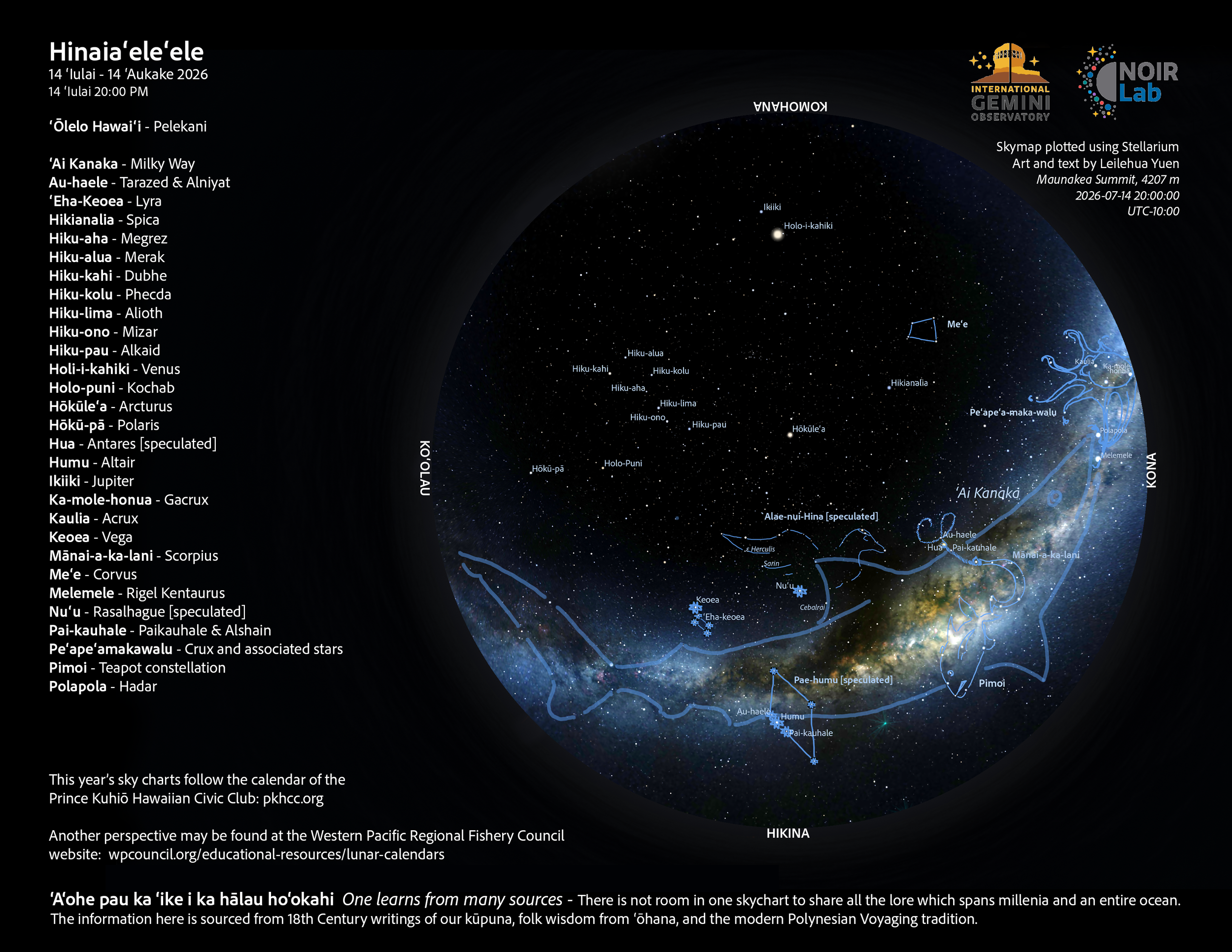 Hawaiian Skies: Hinaiaʻeleʻele 2026
