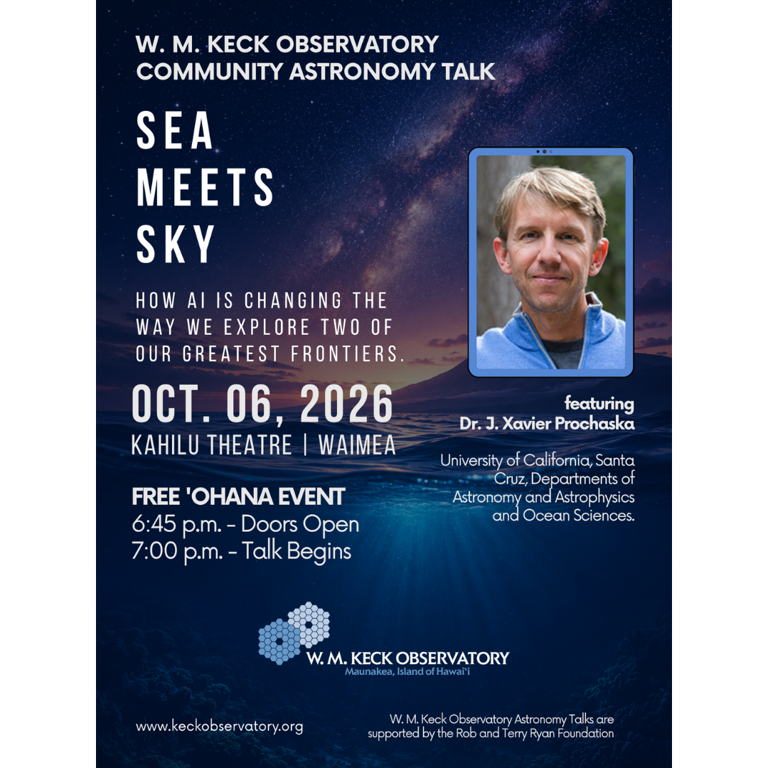 Community Astronomy Talk "Sea Meets the Stars" with Dr. Xavier Prochaska