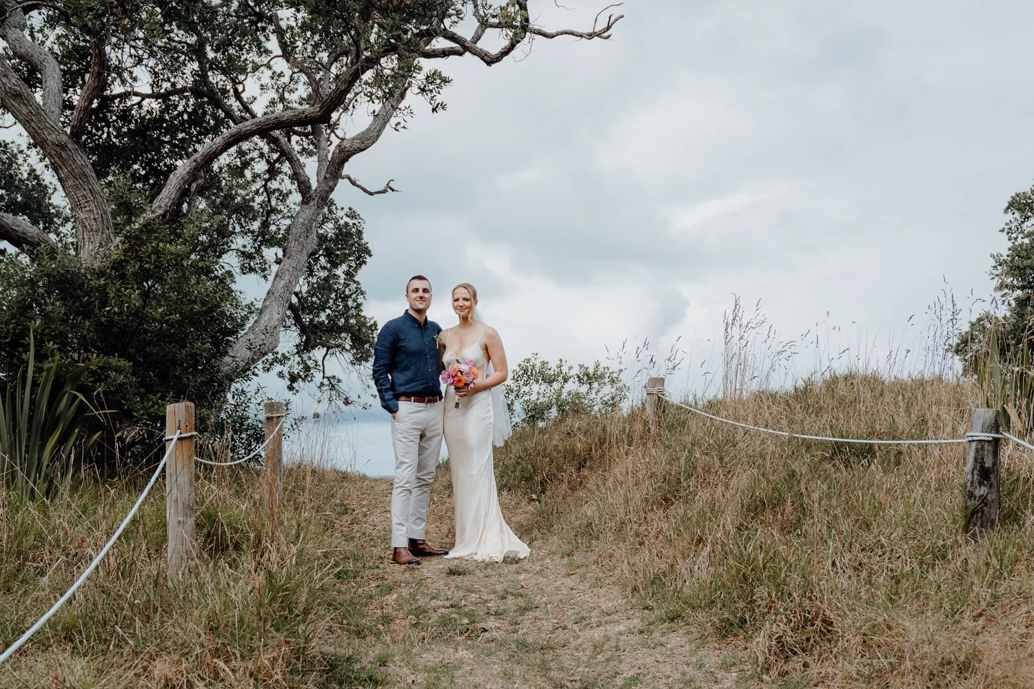 Rebecca and Michael on a coastal path at Wenderholm