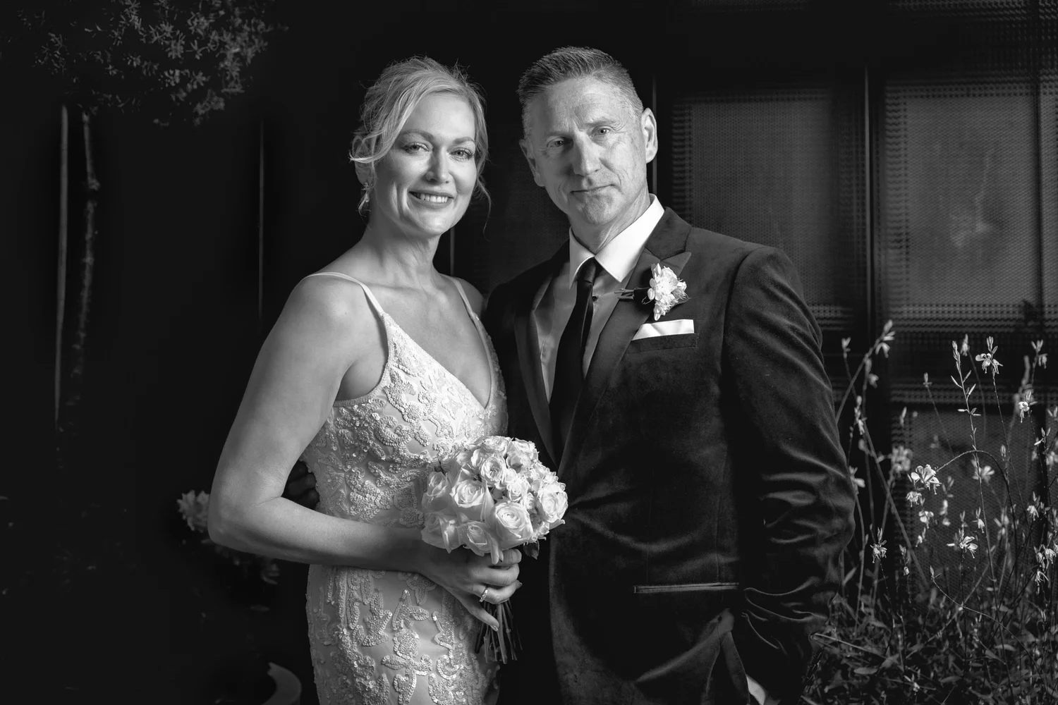 Black and white portrait of Shannon and Darren