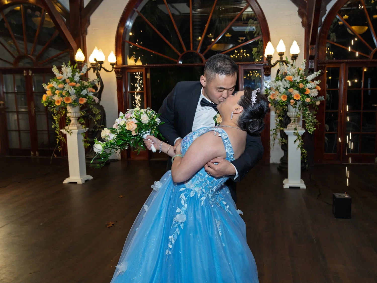 Jankai dips Stephanie during their first dance
