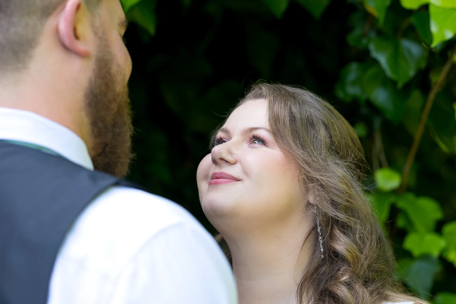 Janine looks up lovingly at Kyle