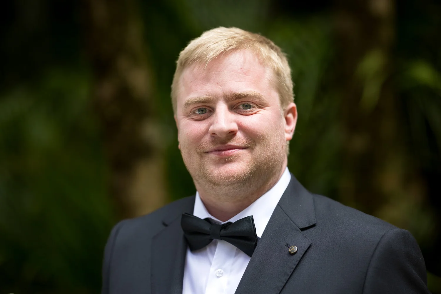 Portrait of Warwick in his bow tie
