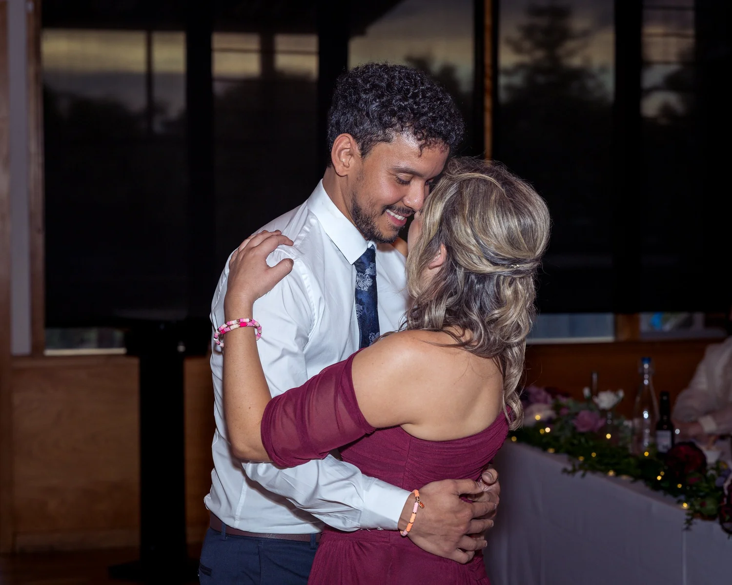 A guest dances with his partner