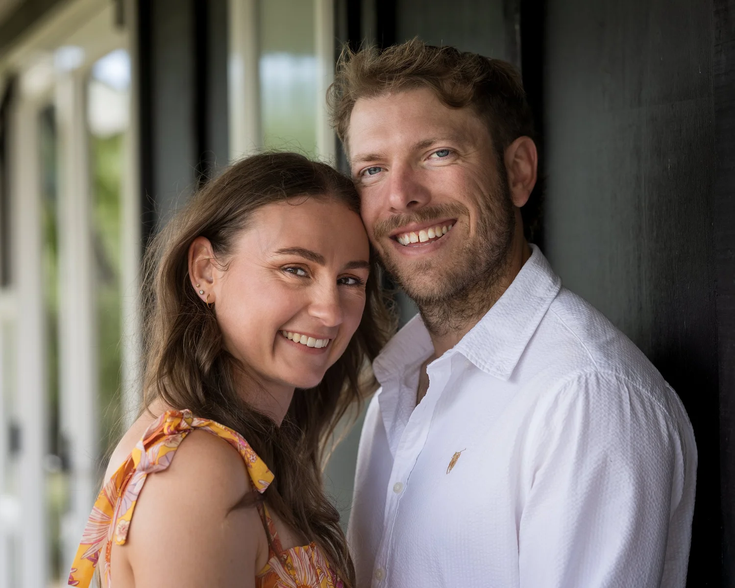 Jade and Ben smile cheek to cheek
