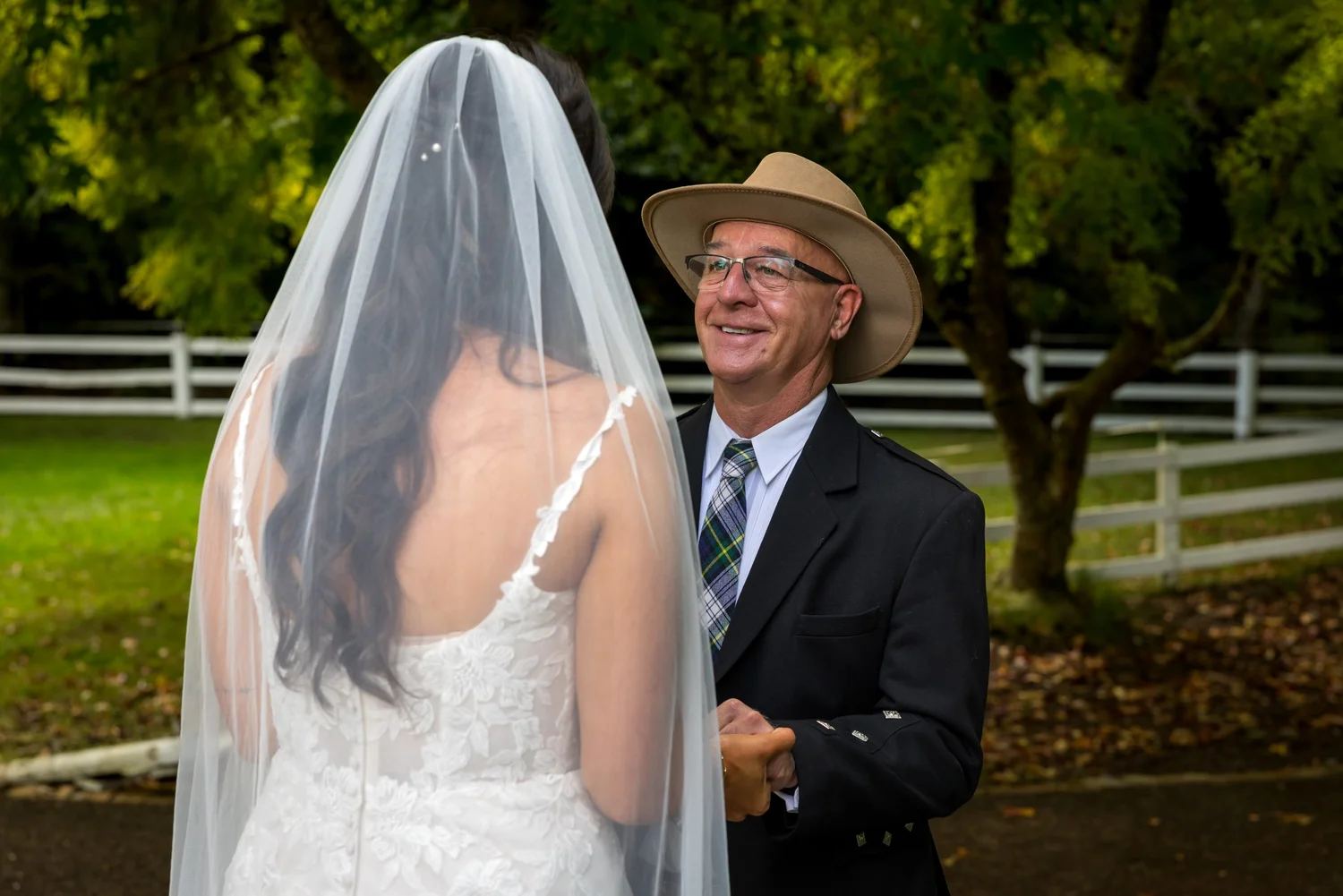 Tay shares a first look with her dad