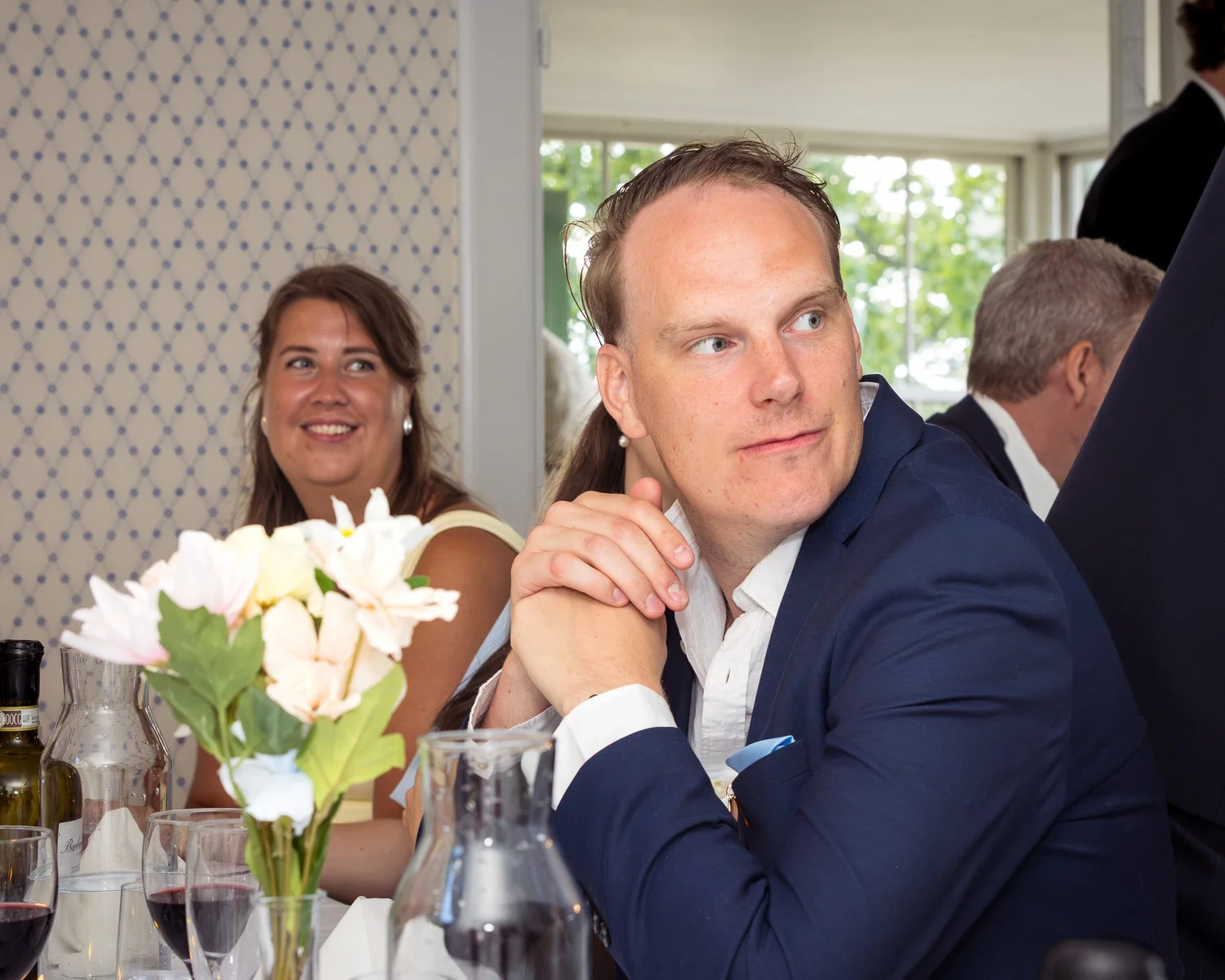 Guests listen during the speeches