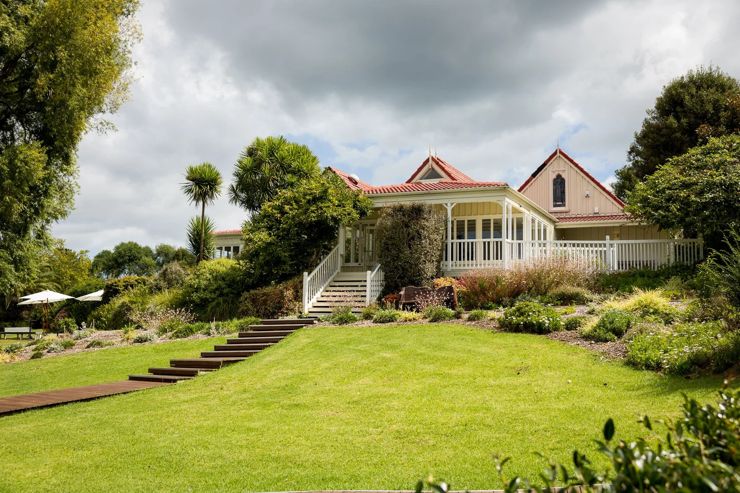 The homestead and gardens at Abel Estate