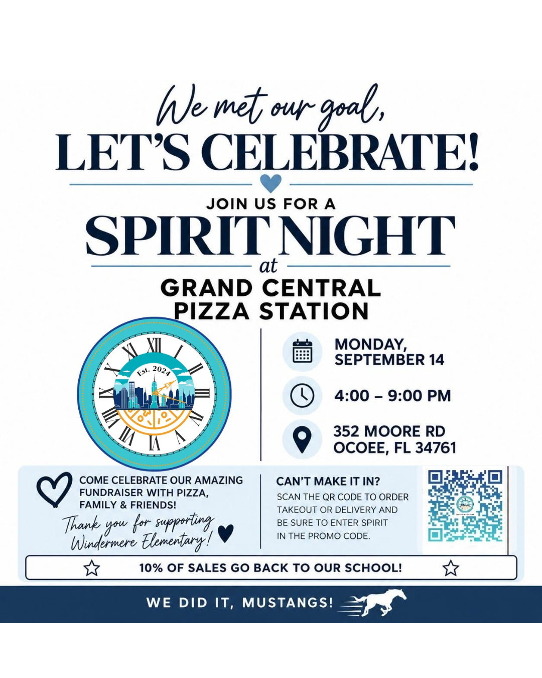 GCPS Proudly Partners with Windermere Elementary 💙💛🍕