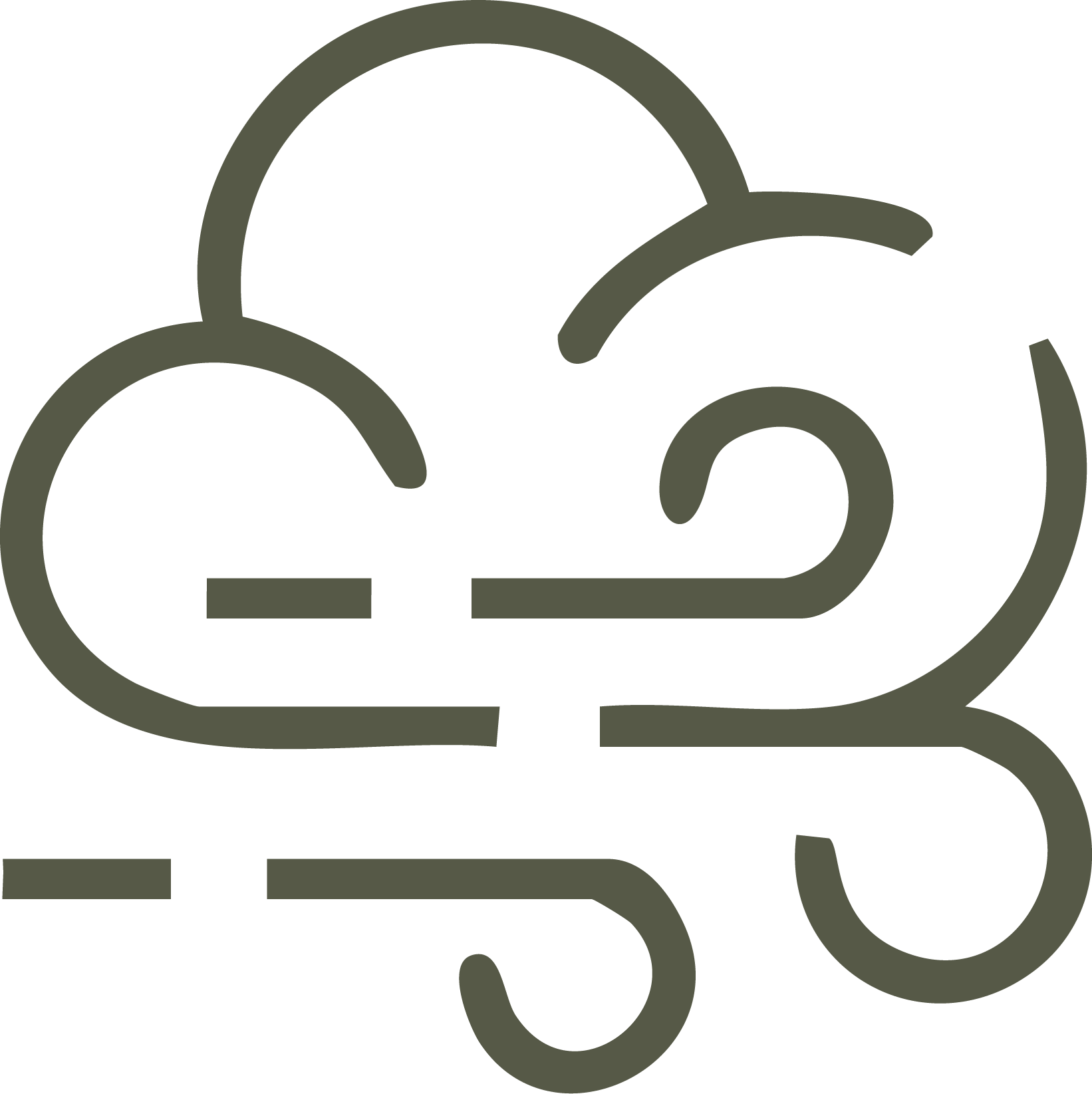 A line drawing of a cloud